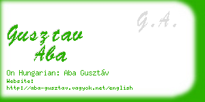 gusztav aba business card