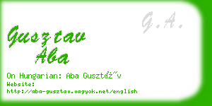 gusztav aba business card